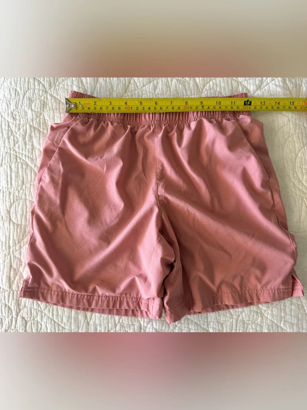 3 PAIRS All In Motion + Old Navy Boys Drawstring Shorts - Pink, Tan, Blue - Sz L